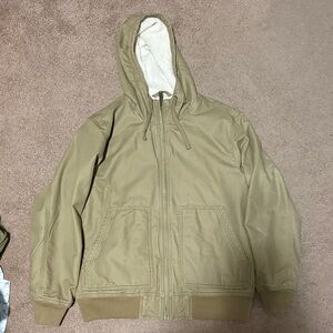 American Eagle Outfitters Men's Khaki Hooded Jacket
